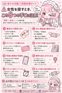 凜子水月閣｜詐欺対策  ⚠️ 日本で女性と会うとき、この8つには要注意